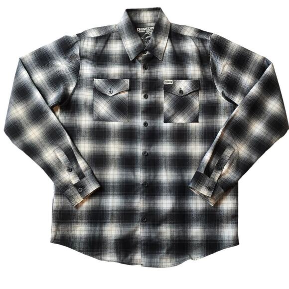 DIXXON Other - DIXXON FLANNEL CO The Imperial D-Tech Flannel Mens Size Large Tall Black White